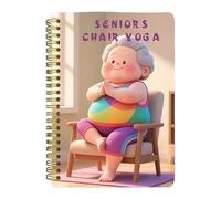 Chair Yoga For Seniors Handbook | Chair Yoga Chart | Fitness Planner For Balance Training Weight Loss Diet Elderly Daily Health Men Home Women