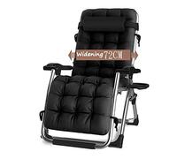 CHAIRQEW Sedie da Giardino Patio reclinabili per Persone Pesanti Sedie a Sdraio per Giardino a gravità Zero Sedie a Sdraio da sole200kg (Color : Black)