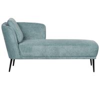 Chaise longue con cuscino in tessuto blu lato sinistro Artheze