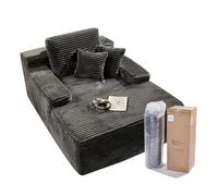 Chaise longue da 174 cm per interni, Divano oversize senza osso Comodo divano letto e da lettura in velluto a coste Non richiede montaggio Per soggiorno, camera da letto, ufficio