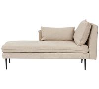 Chaise longue destra con cuscini decorativi in tessuto Settee Beige Yerres