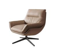 Chaise longue girevole a 360° in ecopelle sedia da lettura con struttura in acciaio al carbonio, comoda sedia da salotto per camera da letto e soggiorno, arredamento moderno per la casa