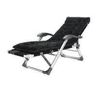 Chaise longue pieghevole per esterni, portatile, reclinabile, con cuscino, per giardino, terrazza e spiaggia, design confortevole, regolabile, leggero