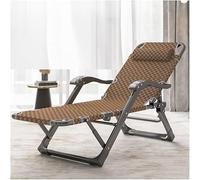 Chaise longue pieghevole regolabile con cuscini e braccioli reclinabile portatile per rilassarsi all'aperto in spiaggia a bordo piscina