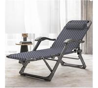 Chaise longue pieghevole regolabile con cuscini e braccioli, sedia reclinabile portatile per relax e comfort, ideale per uso domestico ed esterno