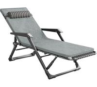 Chaise longue pieghevole regolabile reclinabile sedia da giardino sedia portatile salotto salotto mobili da esterno colore grigio perfetto per patio e relax