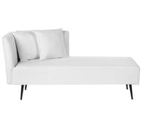 Chaise Longue tessuto bianco sinistra RIOM