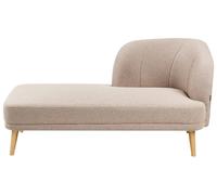 Chaise longue tessuto marrone chiaro versione destra TANLAY