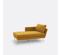 Chaise longue velluto Topim Giallo meridiana destra