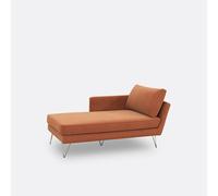 Chaise longue velluto Topim Marrone meridiana destra