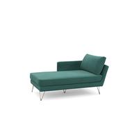 Chaise longue velluto Topim Verde meridiana destra