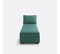 Chaise lounge in cotone, Robin Verde angolo reversibile
