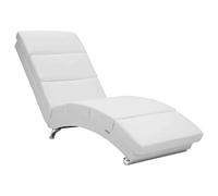 Chaise Lounge London Ecopelle Bianca
