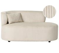 Chaise Lounge per soggiorno a sinistra in velluto a coste con cuscino a dispersione Beige