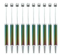 CHAKAE 10 penne a sfera con perline, scrittura liscia, 1,0 mm, multicolore, cancelleria per la scuola