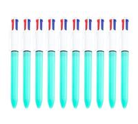 CHAKAE 10 penne multicolore 4 colori in 1 penna a sfera retrattile 1,0 mm verde blu rossore nero per ufficio scuola penne a punta fine