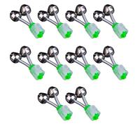 CHAKAE 10Pcs Pesca Morsi Allarmi Rod Campane Clip di Notte Canna Da Pesca Pesce Morsi Esche Indicatori di Allarme Con Doppio Allarme Campane Accessorio