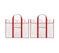 CHAKAE 2pcs Poster Holder Borse per aula e Art Storage Pratico PVC di Grandi Dimensioni Aula Organizzazione Artwork Bag Maniglia Art Bag, Rosso, Bellezza di massa