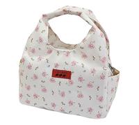 CHAKAE Borsa portapranzo in stile giapponese, con motivo floreale, con tasche multiple e cerniera, per donne alla moda