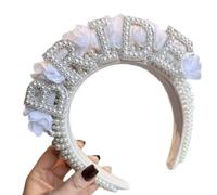 CHAKAE Cerchietto per capelli da sposa, per feste di nozze, fascia per capelli personalizzata con lettera 3D copricapo per cena di fidanzamento