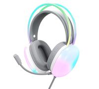 CHAKAE Cuffie over-ear morbidi cuscini comfort 40 mm driver filo cuffie ARGB effetto leggero cuffie lunghe comode da indossare sopra le cuffie