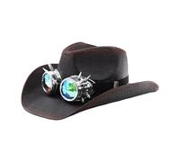 CHAKAE Elegante occhiali Jazzy Hat Cosplay Costume Tutti Corrispondenti Panama Cappello Stage Artisti Jazzy Adulto Danza Accessorio Moda