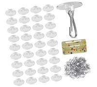 CHAKAE Ganci adesivi rimovibili, pratici ganci da parete trasparenti per decorazioni di Natale, Halloween, facile installazione, ganci adesivi per superfici lisce