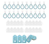 CHAKAE Il set regalo per battesimo include portachiavi con perline a croce borse e biglietti per baby shower e regali per battesimi forniture per feste religiose