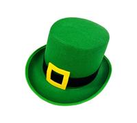 CHAKAE Leprechaun Homburg Cappello a cilindro verde Panama cappello Porkpie sorpresa regalo vacanza costume accessorio inverno caldo per uomo donna