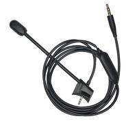 CHAKAE Microfono a braccio staccabile da gioco standard da 3,5 mm Cavo microfono con cancellazione del rumore Cavo auricolare per cuffie QC35 Microfono con cancellazione del rumore