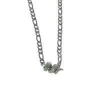 CHAKAE Moderna collana serpente unico serpente gioielli donna partito collana lega texture per le donne alla ricerca di accessori unici ciondolo, steel color, come descritto, come descritto