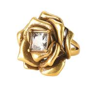 CHAKAE Multi strato Rose Flower Anelli Unici Vintage Anelli Orecchini Collana Con Strati Rose E Zirconi Accento Disegni Unici Collana, Misura unica, come descritto, come descritto