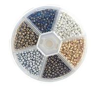 CHAKAE Palline rotonde per pesca con amo da pesca, 1 scatola di perline scanalate per legare la mosca set di perline scanalate