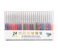 CHAKAE Penna colorata retrattile degli inchiostri del gel 1.0MM scintillante metallico per il diario Planner Notebook Scrapbooking Nota prendendo con inchiostro glitter