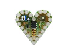 CHAKAE Scheda luminosa educativa del cuore Circuito analogico per la pratica di teoria elettronica Principiante Parte di effetto di respirazione Lampada a LED Produzione elettronica di bordo di