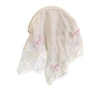 CHAKAE Sciarpa per capelli con fiore in pizzo Fascia per capelli Street Snap Triangolo Foulard decorativo Copricapo da donna Copertura per capelli da viaggio Sciarpa