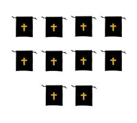 CHAKAE Set di 10 sacchetti in morbido velluto con coulisse, per conservare oggetti religiosi o gioielli regalo rosario