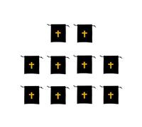 CHAKAE Set di 10 sacchetti in morbido velluto con coulisse, per conservare oggetti religiosi o gioielli regalo rosario
