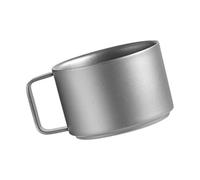 CHAKAE Tazza da campeggio compatta Drinkware 100ml doppia parete tazza da caffè tazze da viaggio con manico per viaggi all'aperto campeggio casa tazza da caffè in metallo