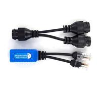 CHAKAE Trasmettitore di potere sopra Ethernet di 2 porte per la trasmissione di dati di rete e di potenza fino a 100Meters per il trasmettitore di POE delle macchine fotografiche