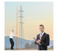 CHAKEUZND Asta di misurazione telescopica, Asta di livellamento telescopica isolata Multicolore 6-18 m(Orange,26.2ft/8m)