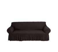 CHAKEUZND copridivano con gonna, copridivani, Copridivano con gonna in rete elastica a bolle alte, 1/2/3/4 posti, multicolore(Dark Coffee,4 seater)