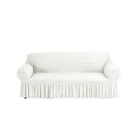 CHAKEUZND copridivano con gonna, copridivani, Copridivano con gonna in rete elastica a bolle alte, 1/2/3/4 posti, multicolore(White,3 seater)