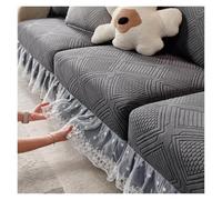 CHAKEUZND copridivano con gonna, copridivani, Copridivano con gonna multicolore, diverse misure(Dark Grey,PLUS S 65-95cm)