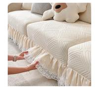 CHAKEUZND copridivano con gonna, copridivani, Copridivano con gonna multicolore, diverse misure(Light Yellow,L-Shaped 160-190cm)