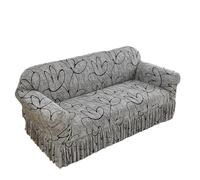 CHAKEUZND copridivano con gonna, copridivani, Copridivano elastico stampato con gonna multicolore, diverse misure(Color 01,3seater(190-230cm))