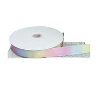 CHAKEUZND Decorazioni per Torte Arcobaleno, Nastro Grosgrain Multicolore 25-100 Yards(25mm Rib Rainbow,25yards)