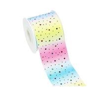 CHAKEUZND Decorazioni per Torte Arcobaleno, Nastro Grosgrain Multicolore 75 mm x 5 Iarde Confezione da 14(Color13)