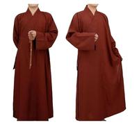 CHAKEUZND Mantello, Abito da Monaco, Abito da Monaco Buddista Zen Kung Fu Multicolore, Diverse Taglie(Red,43)
