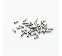 CHAKEUZND Perline di Perle finte Tinte, Confezione da 100 Perline tubolari in Ottone Placcato Oro Multicolore 2X(5-7) mm for la creazione di Gioielli Fai Te(Platinum 01,2 x 7mm)